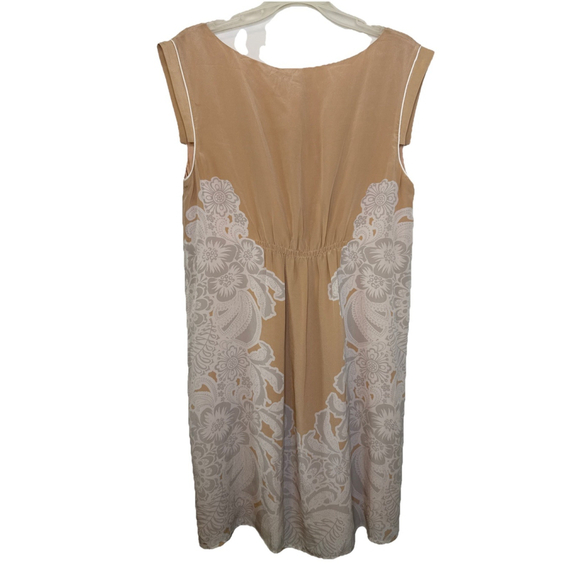 NWT Mint Velvet Women’s European Boutique Floral Light Peach Dress 100% Silk - Picture 4 of 7